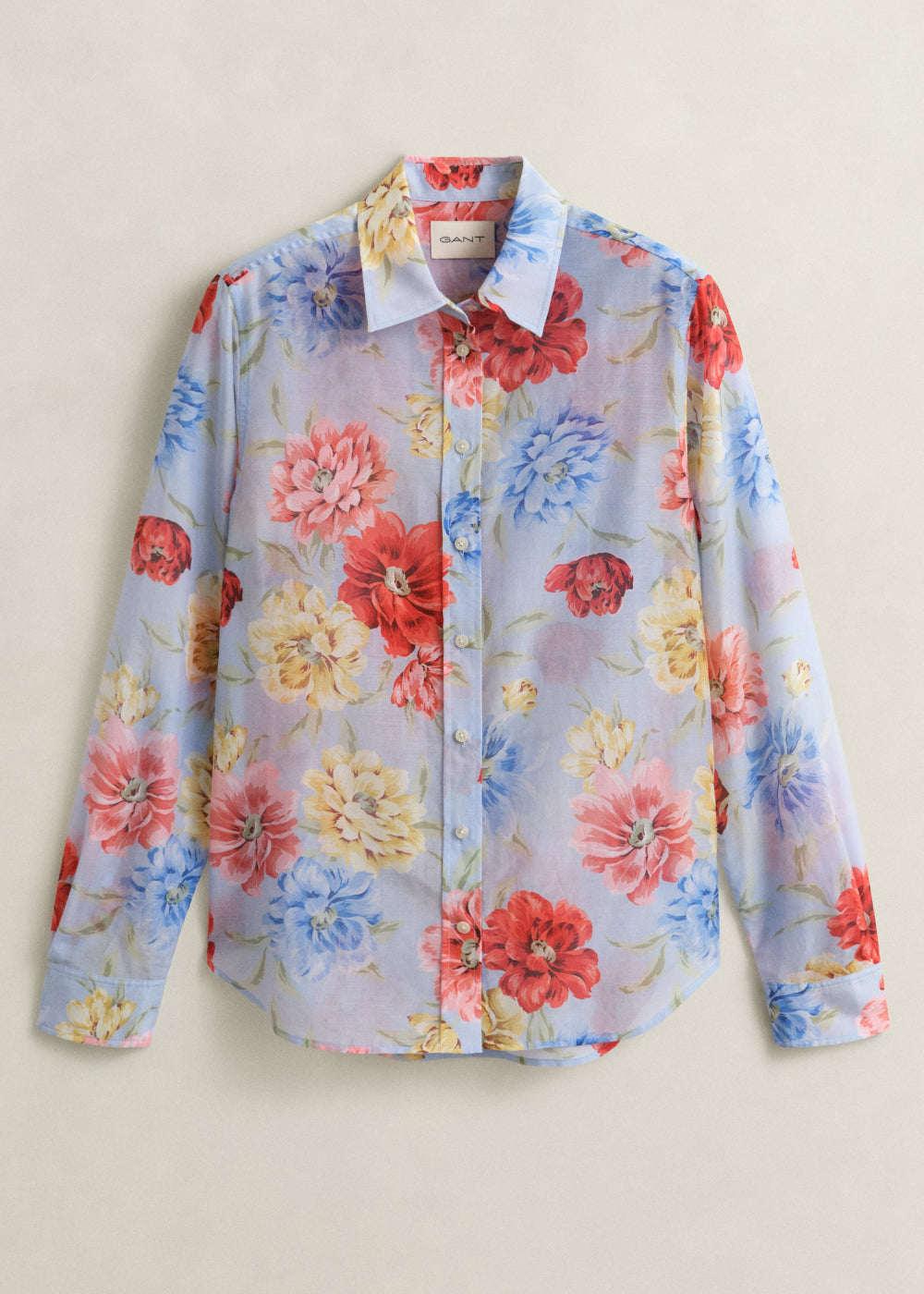 Floral Print Cotton Silk Shirt