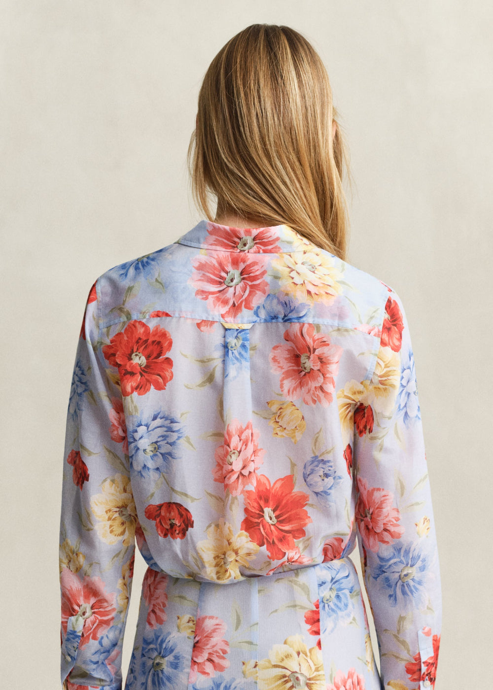 Floral Print Cotton Silk Shirt