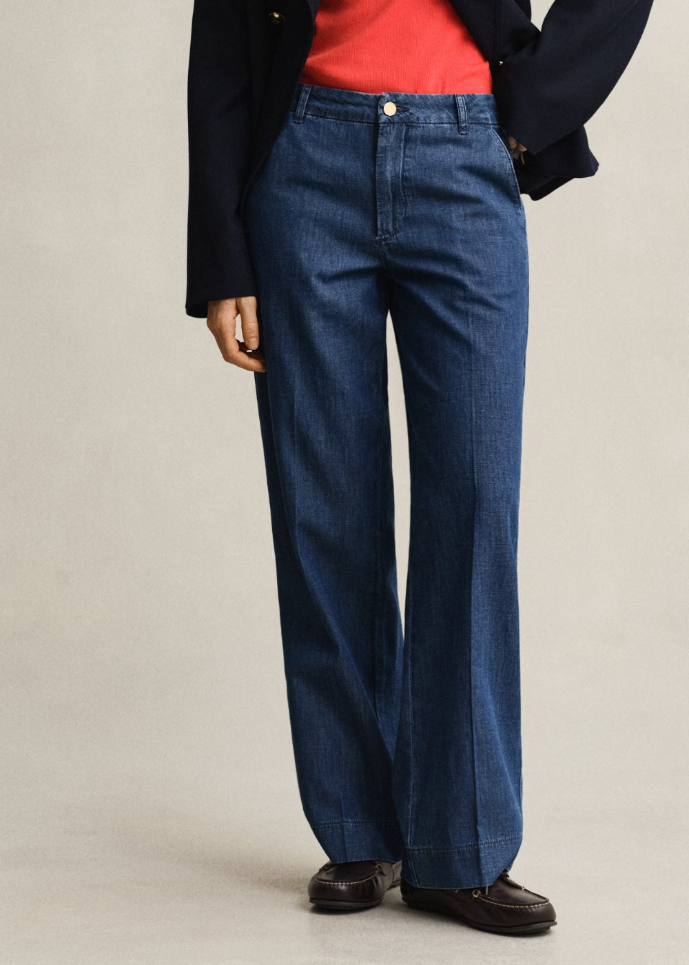 Relaxed Cotton Linen Jeans
