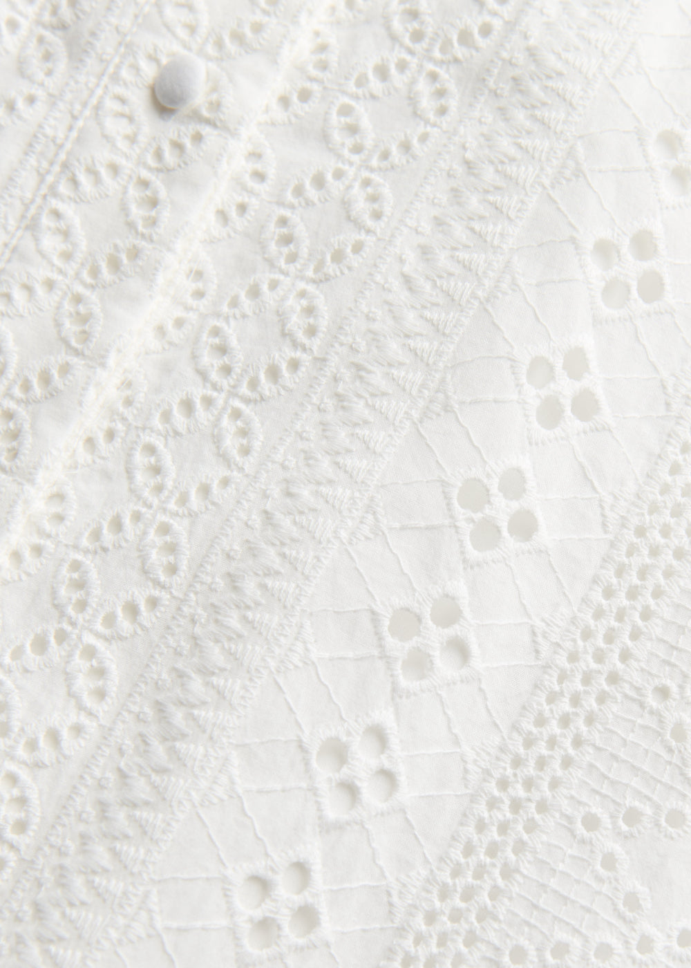 Aimee Collarless Broderie Dress