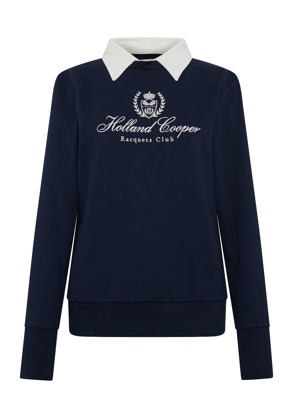 Mock Collar Crew Neck Sweat