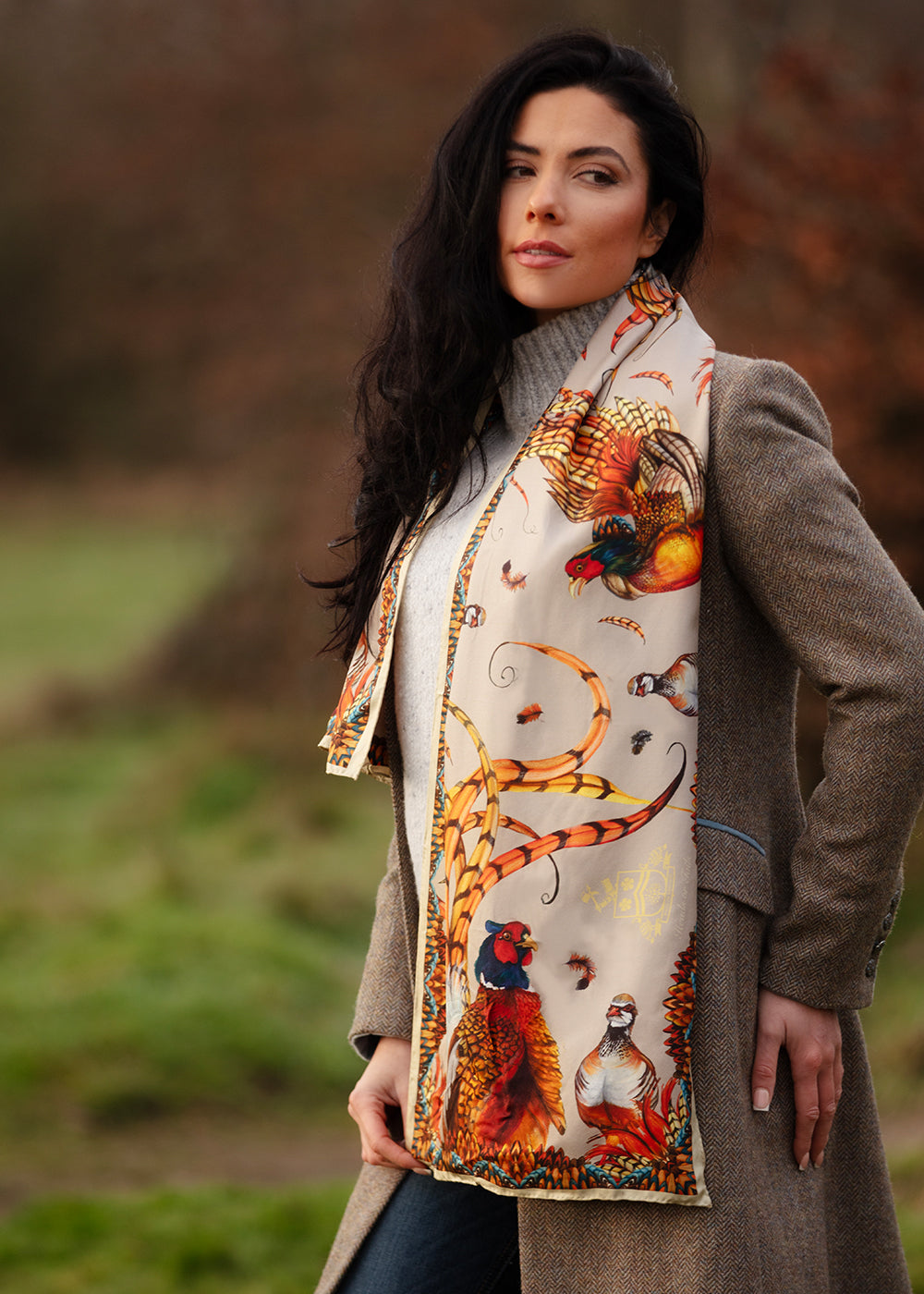 Heads or Tails Classic Silk Scarf