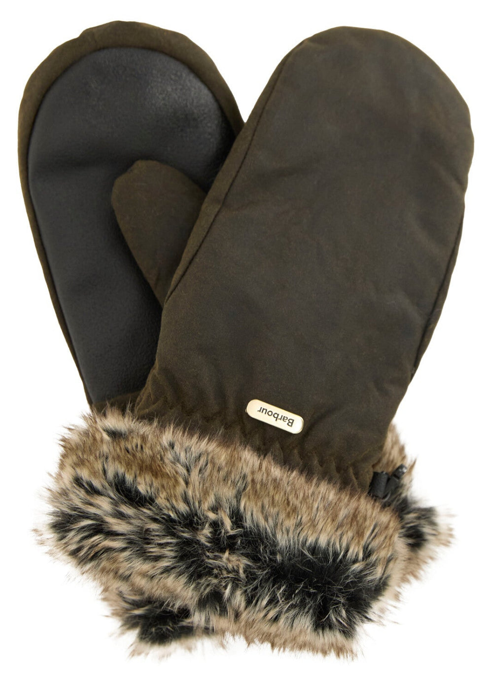 Fur Trim Mitts