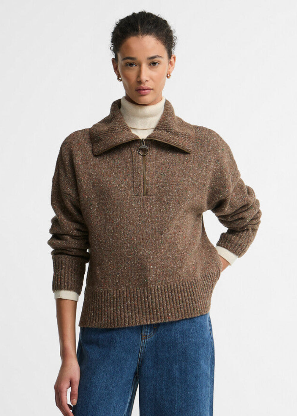Lavensdale Half Zip Fleck Knitted Jumper