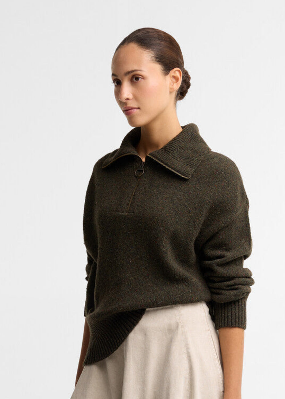 Lavensdale Half Zip Fleck Knitted Jumper