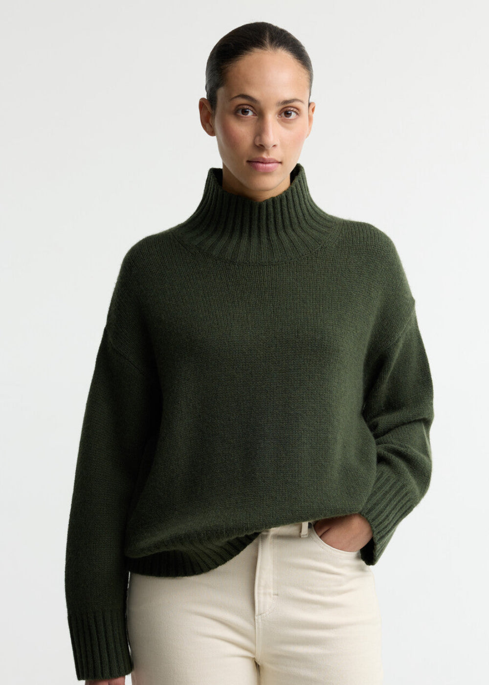 Woodhouse Cashmere Blend Funnel Neck Knitted Jumper