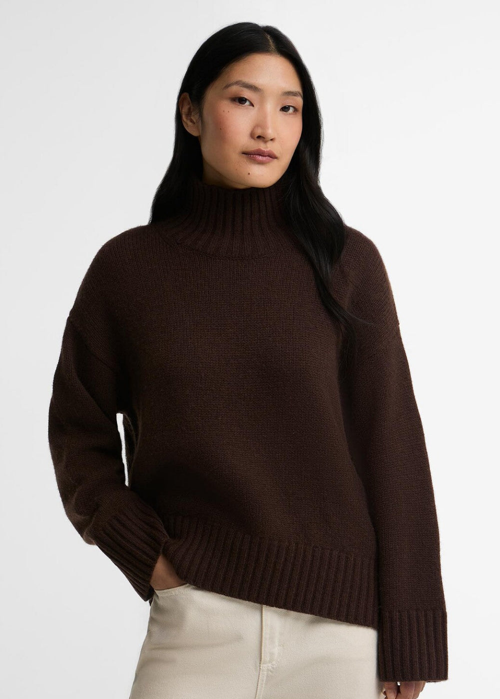 Woodhouse Cashmere Blend Funnel Neck Knitted Jumper