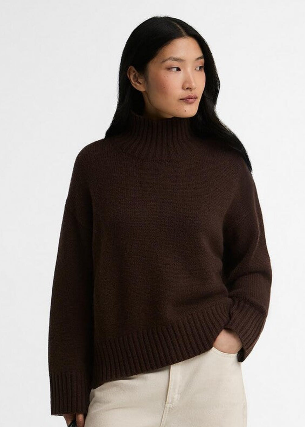 Woodhouse Cashmere Blend Funnel Neck Knitted Jumper