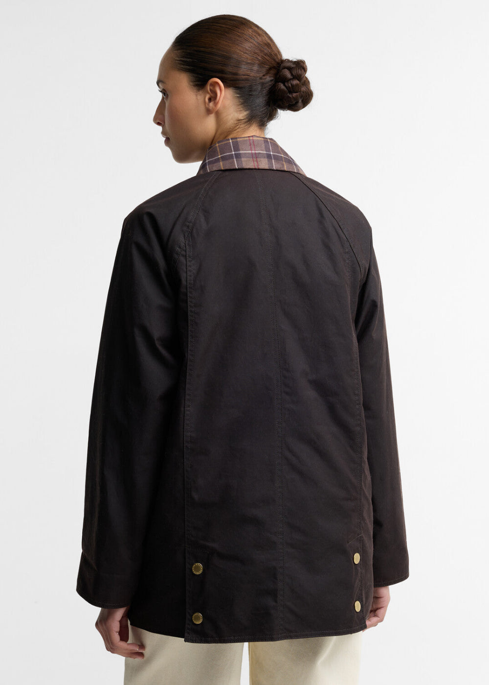 Icons Tartan Collar Modern Beadnell Wax Jacket