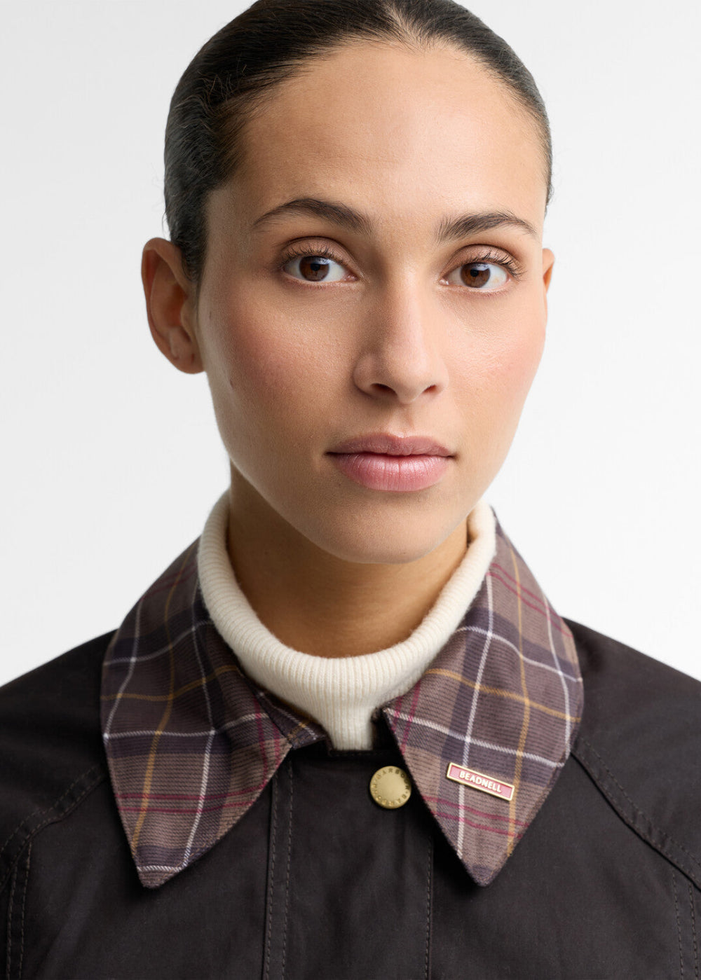 Icons Tartan Collar Modern Beadnell Wax Jacket