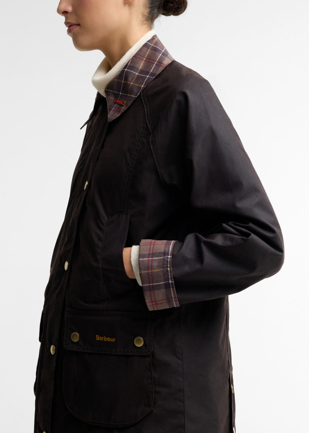 Icons Tartan Collar Modern Beadnell Wax Jacket