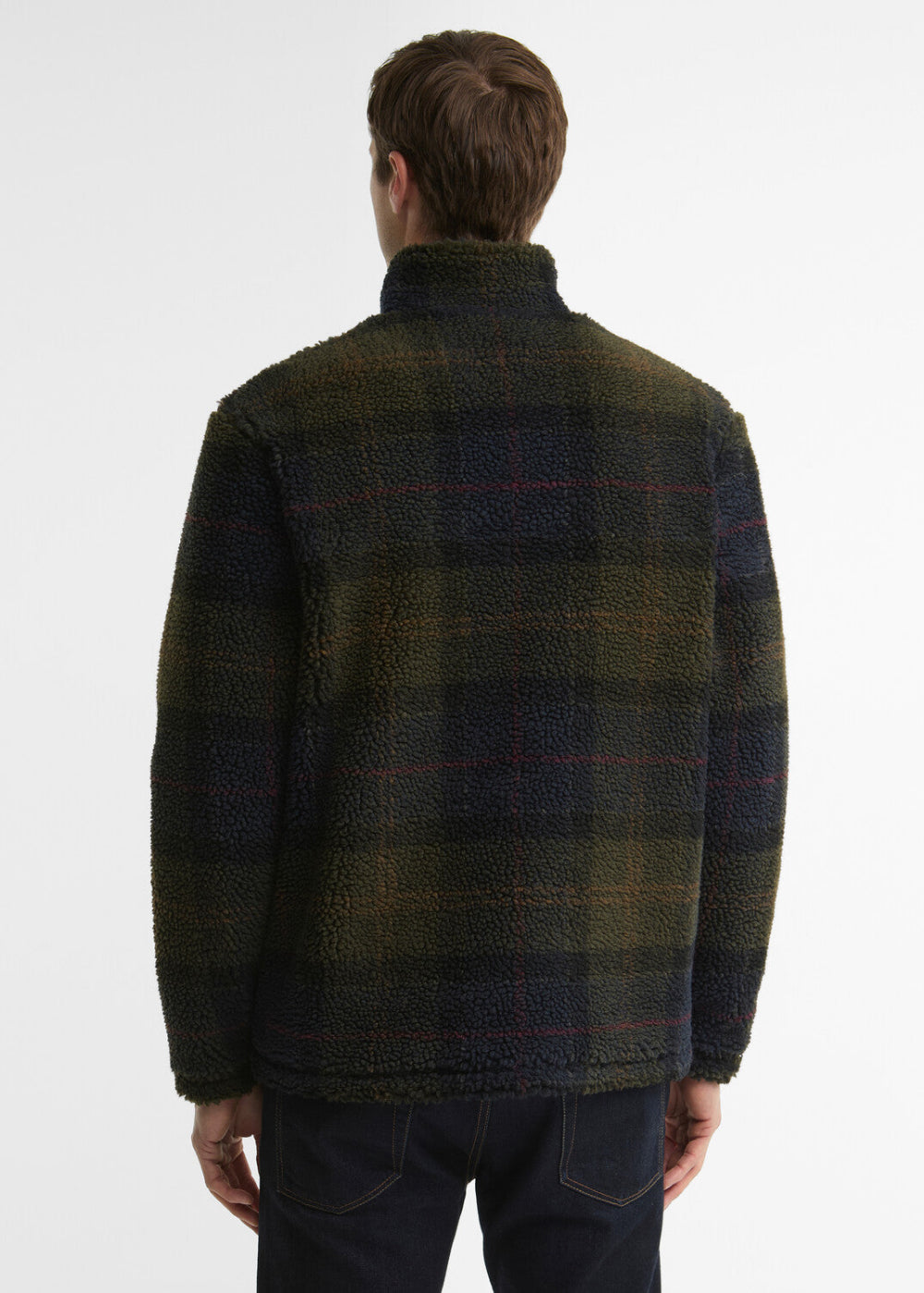Tartan Fleece Zip Through Sweatshirt