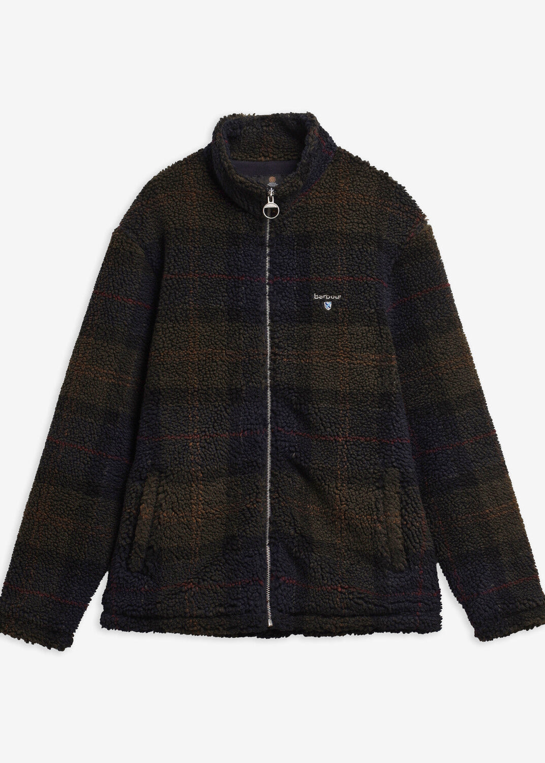 Tartan Fleece Zip Through Sweatshirt