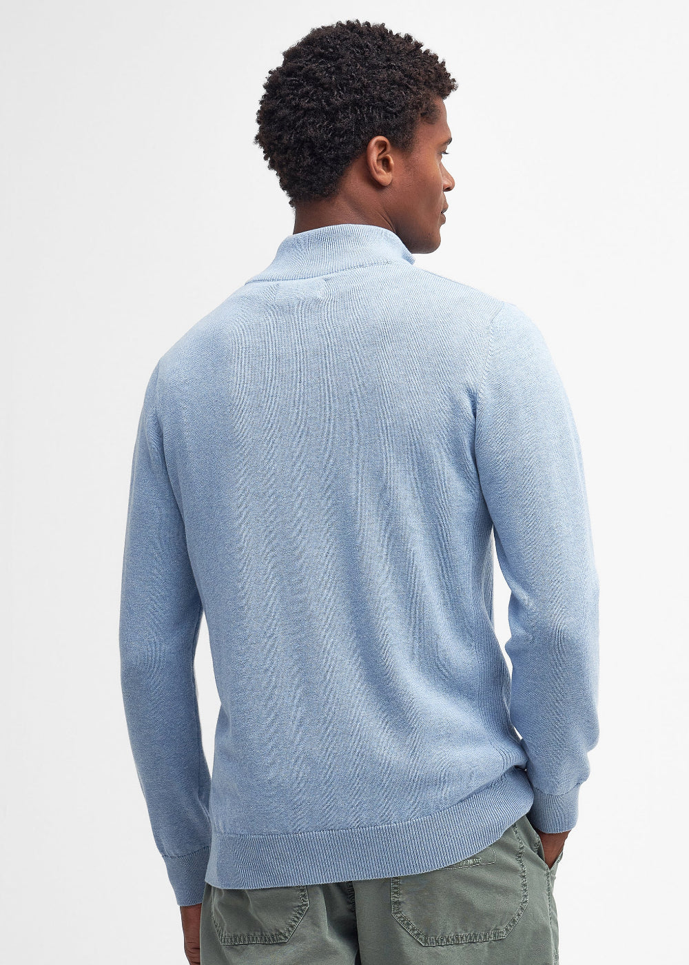 Cotton Half Zip Knitted Jumper