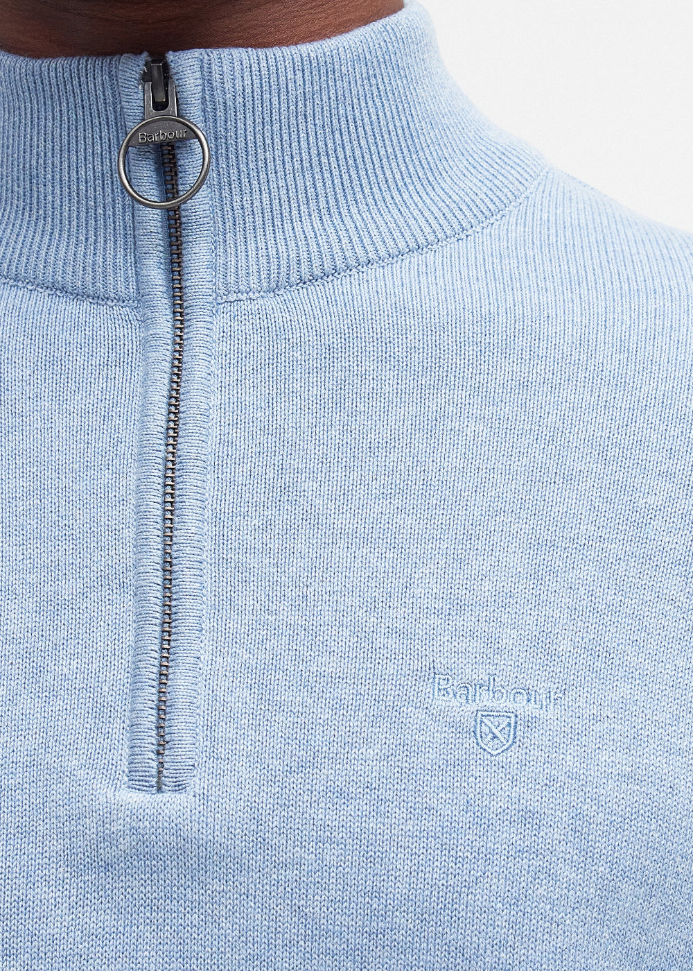 Cotton Half Zip Knitted Jumper