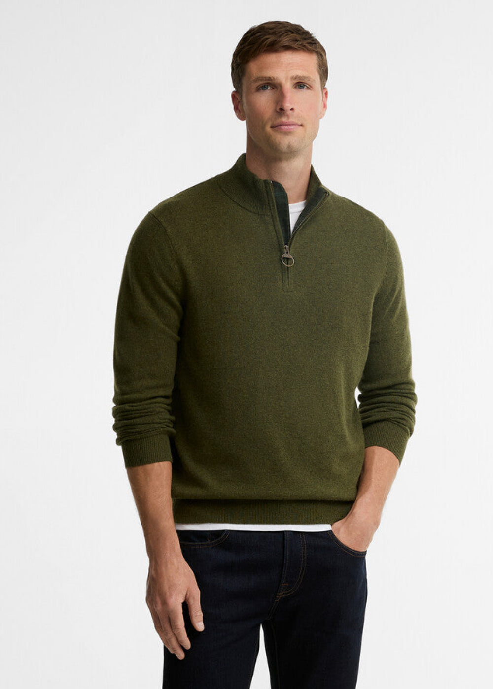 Ronson Tartan Trim Half Zip