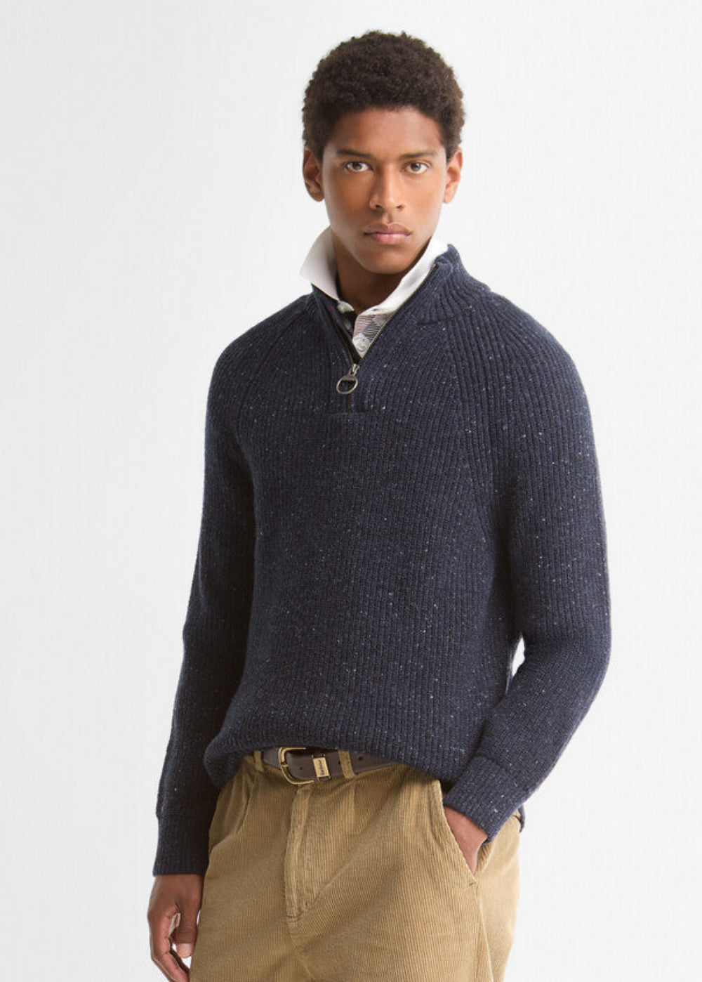 Essential Fleck Half Zip