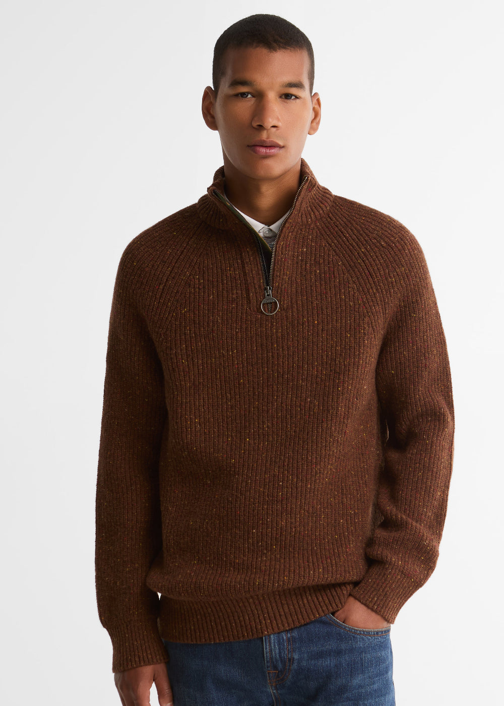 Essential Fleck Half Zip