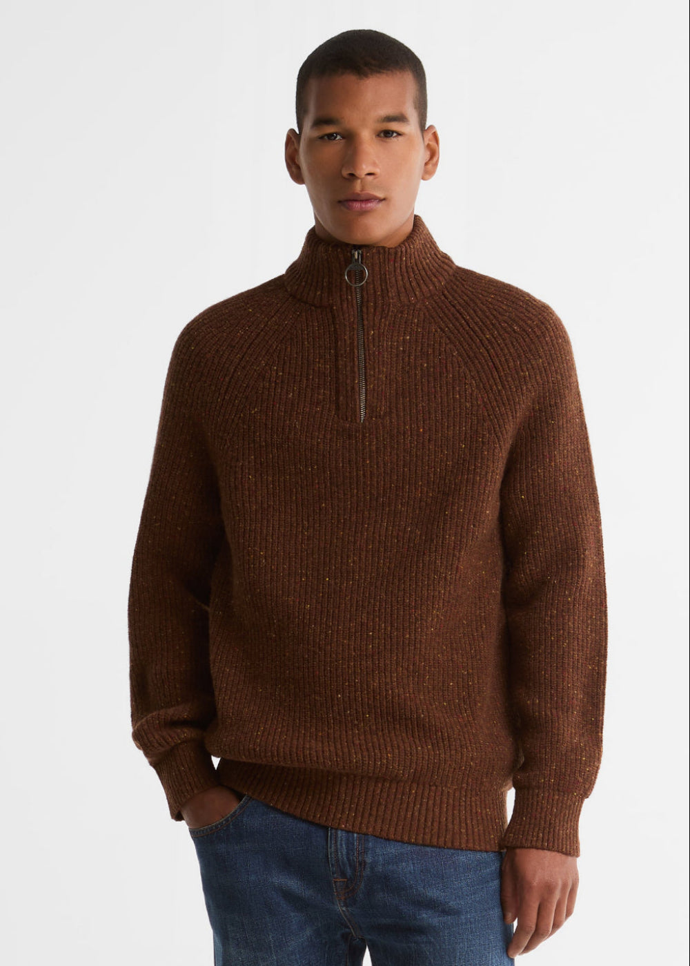 Essential Fleck Half Zip