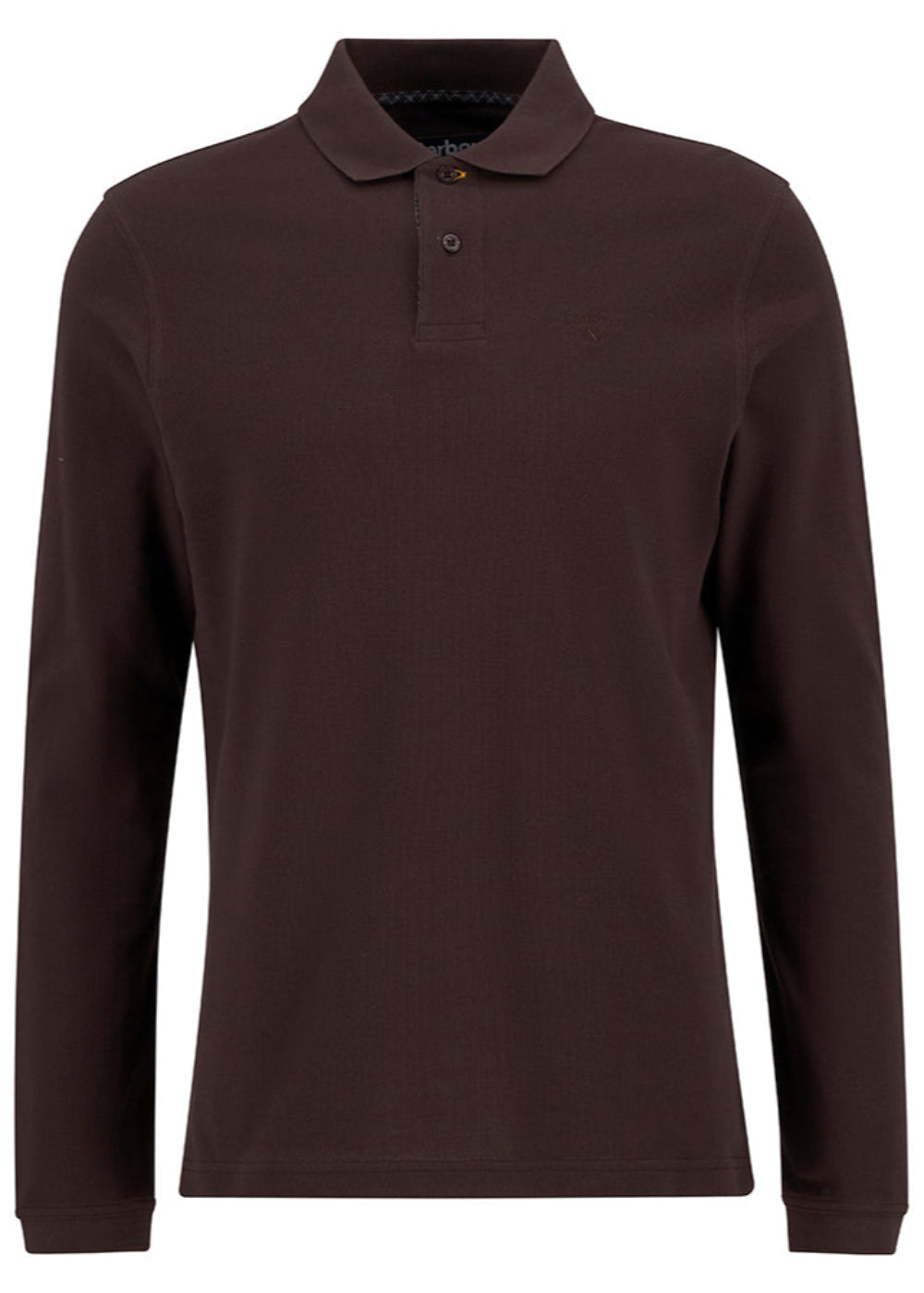 Essential Long Sleeved Tartan Pique Polo Shirt