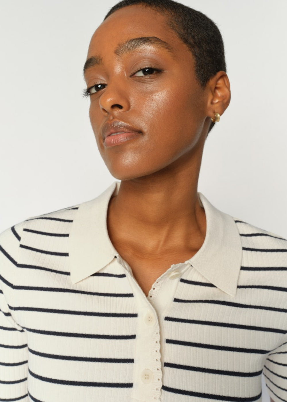 Mos Mosh MMCaliz Stripe Short Sleeve Knit – Salute Navy – Humes