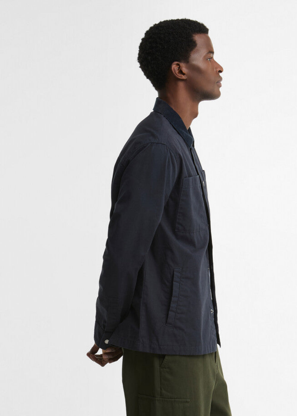 Cord Collar Twill Overshirt