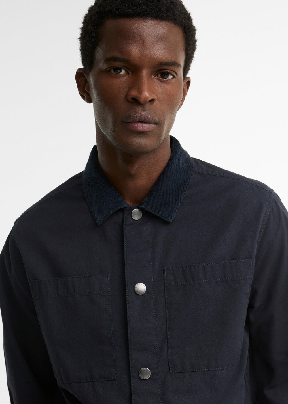 Cord Collar Twill Overshirt