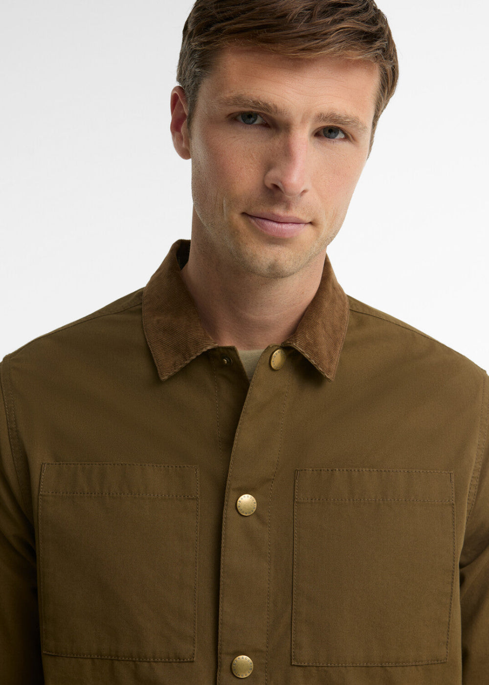 Cord Collar Twill Overshirt