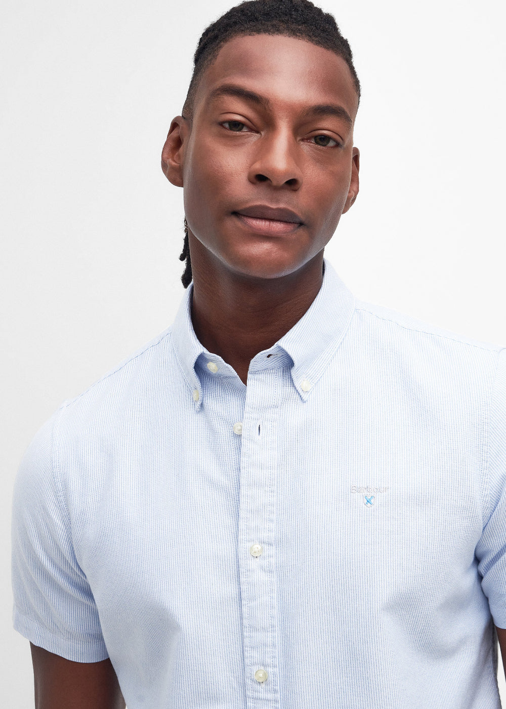 Striped Oxtown Tailored Short Sleeved Shirt
