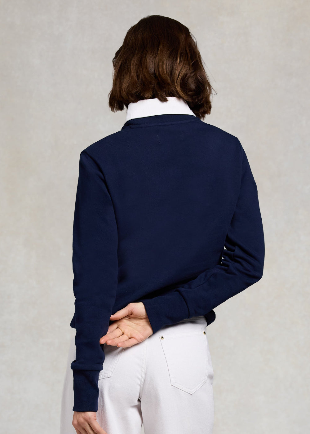 Mock Collar Crew Neck Sweat