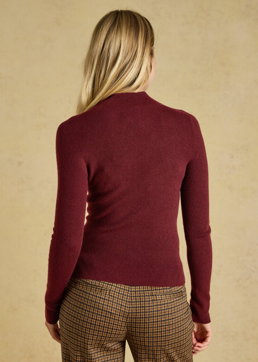 Seamless Knitted High Neck Jumper