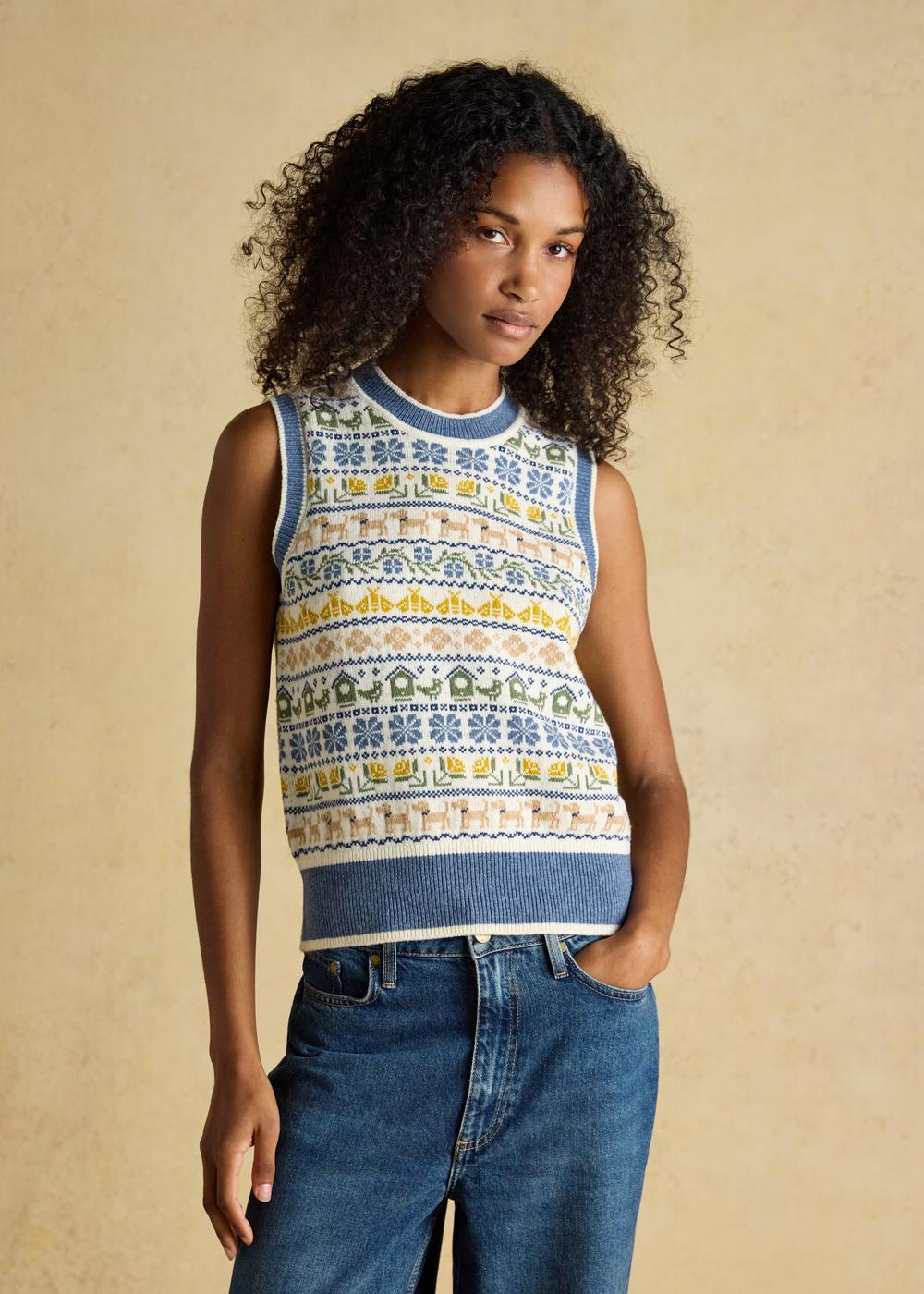 Intarsia Knitted Tank