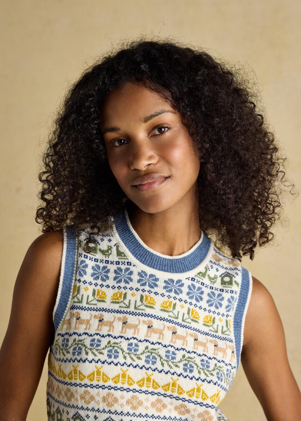 Intarsia Knitted Tank