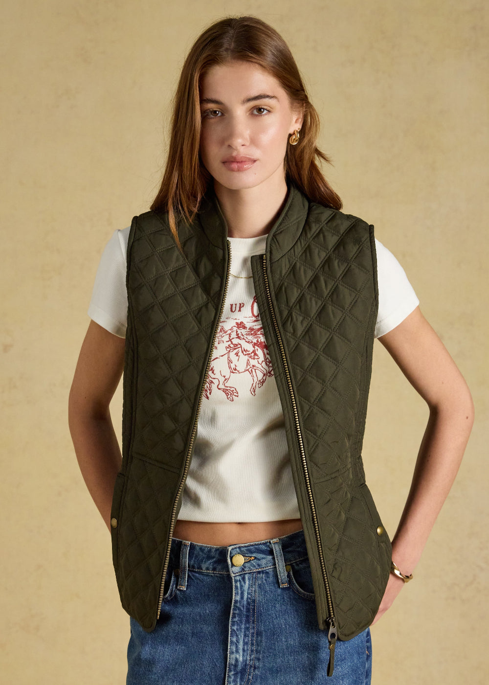 Minx Diamond Quilted Gilet