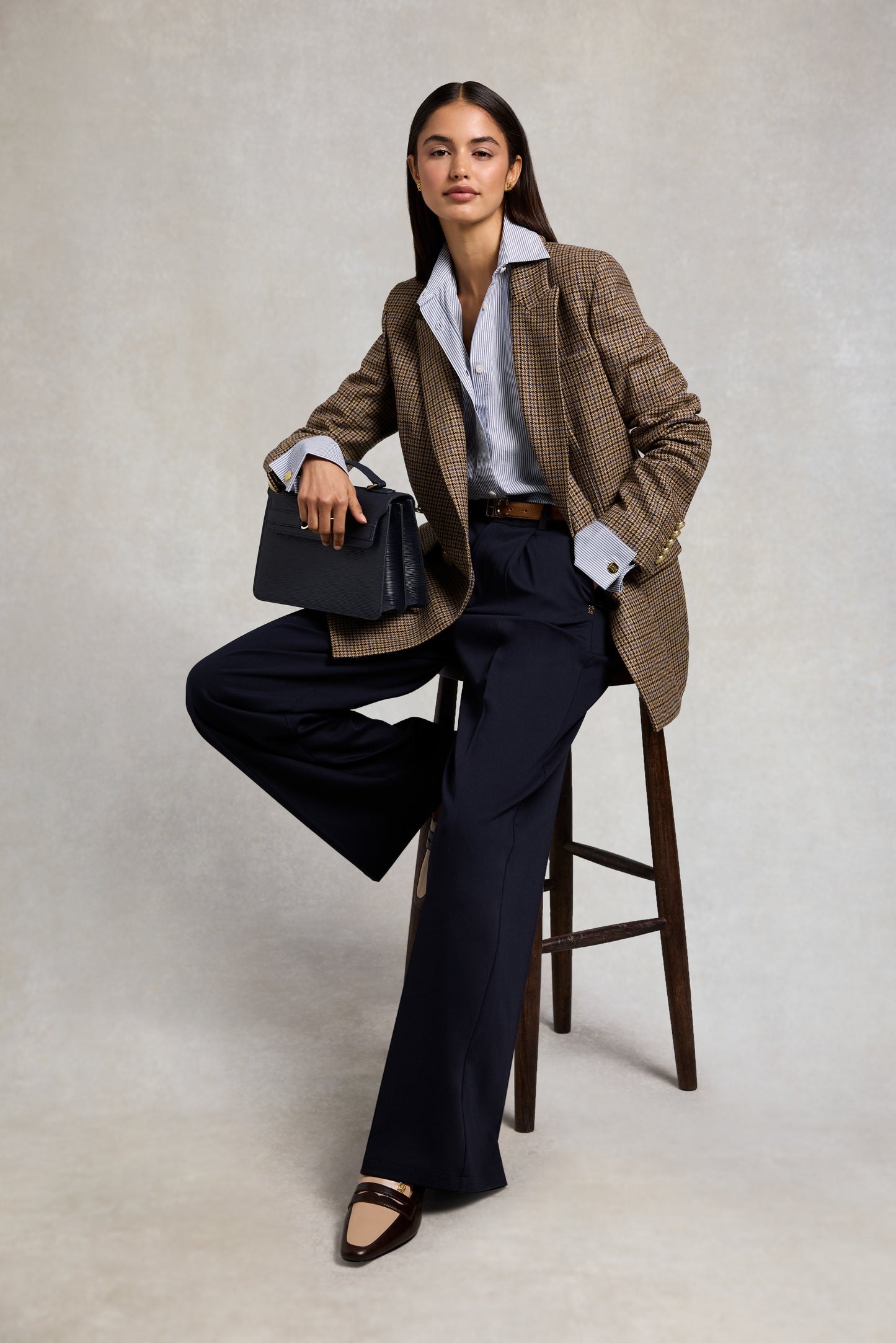 Pleated Wide Leg Trousers