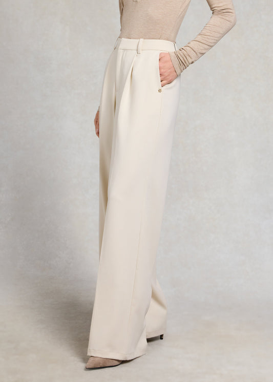 Pleated Wide Leg Trousers