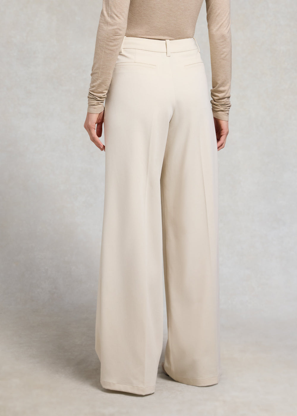 Pleated Wide Leg Trousers