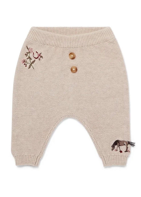 Organic Cotton Horse Embroidered Joggers