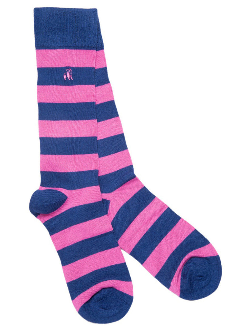 Rich Pink Striped Bamboo Socks