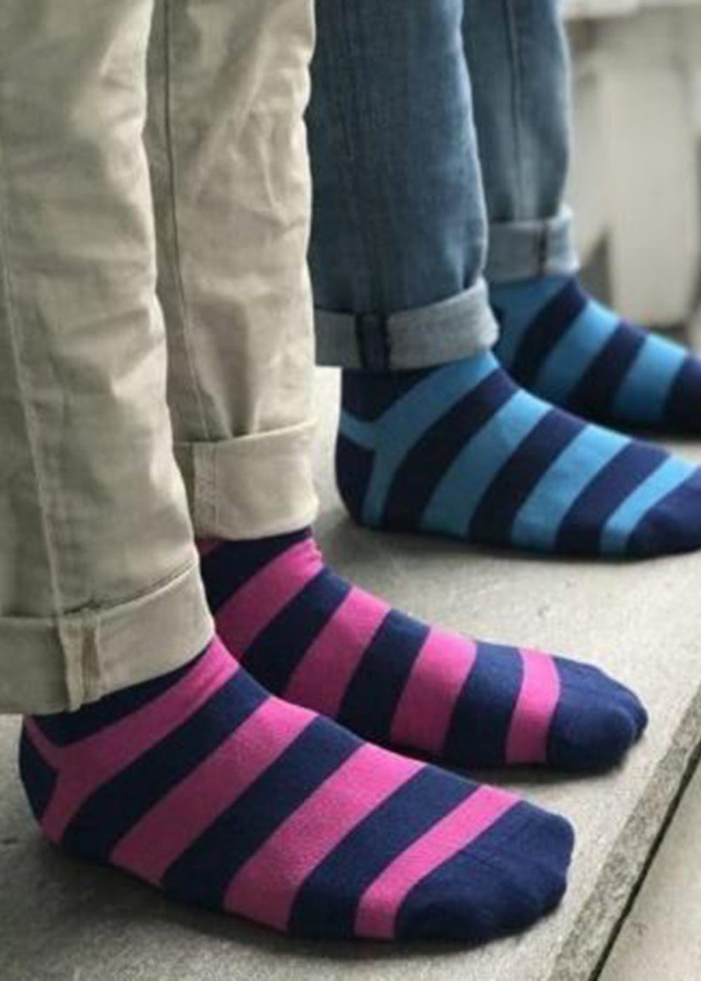 Rich Pink Striped Bamboo Socks