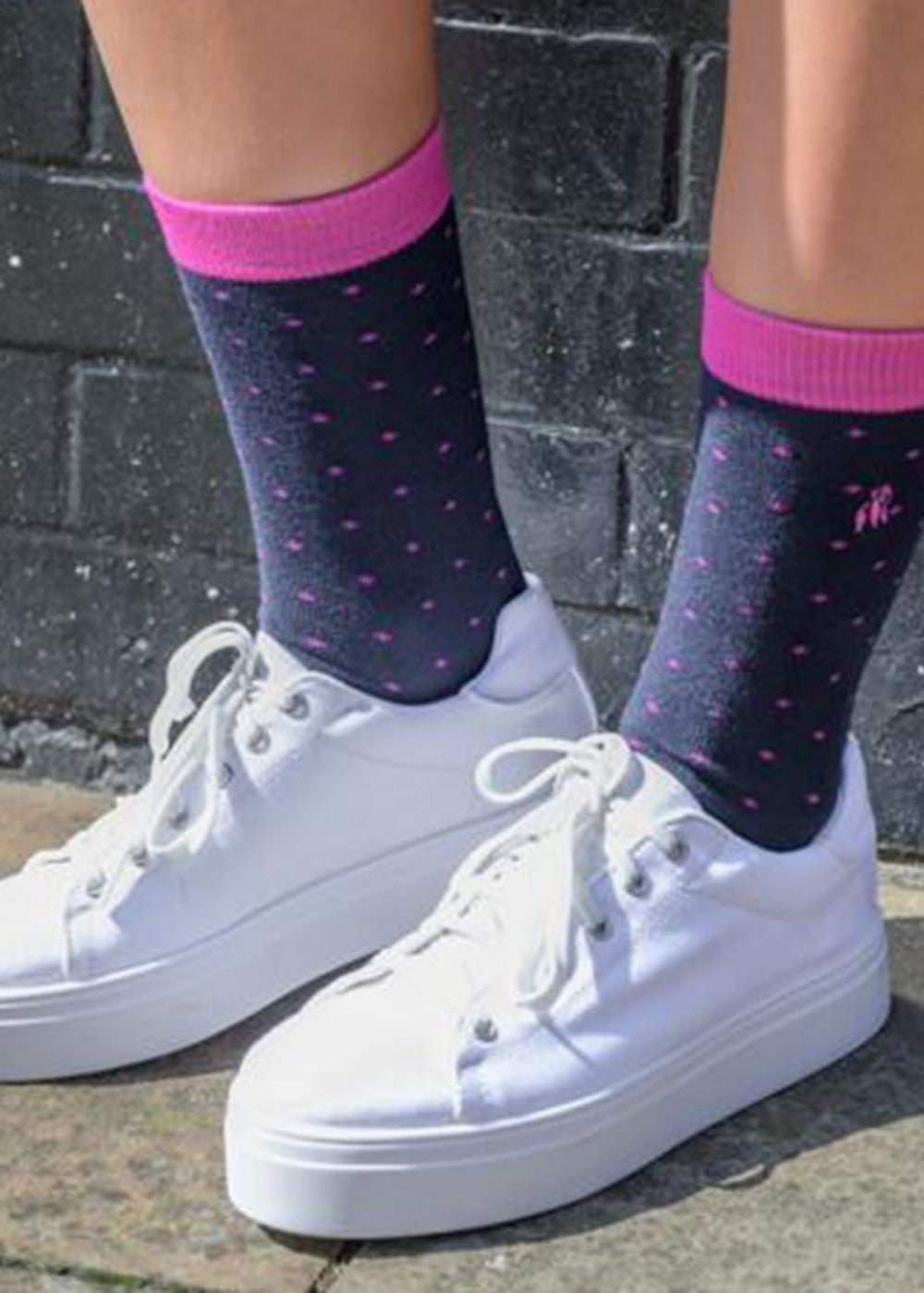 Spotted Pink Bamboo Socks