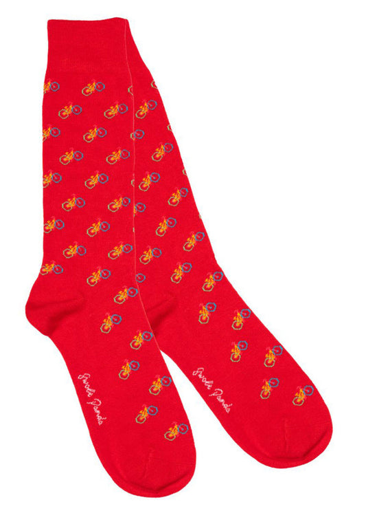 Red Bicycle Bamboo Socks