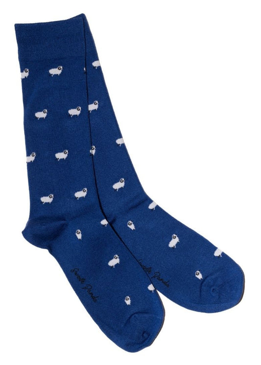 Navy Sheep Bamboo Socks