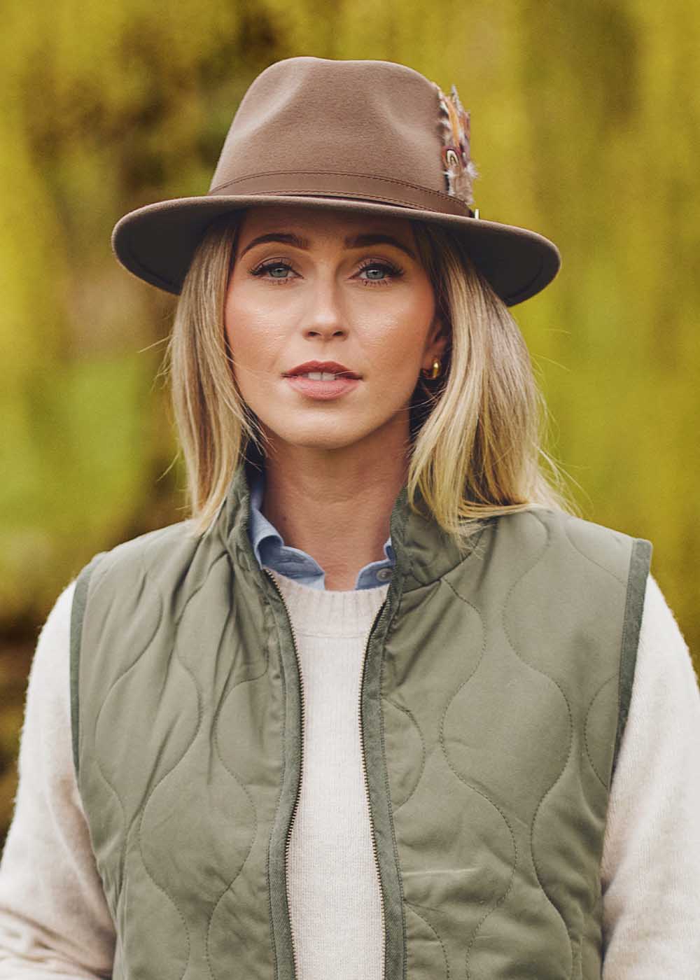 Suffolk Fedora Bronze Side Feather