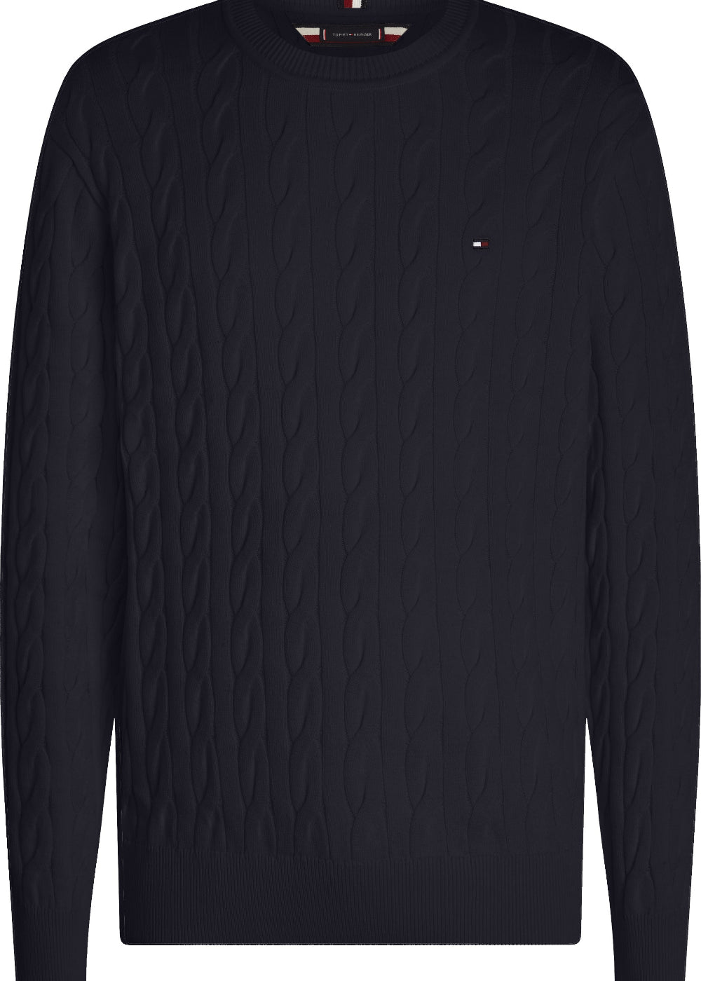Classic Cotton Cable Crew Neck