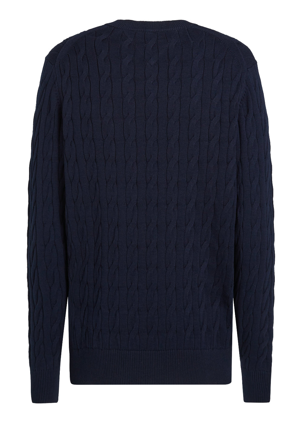 Classic Cotton Cable Crew Neck