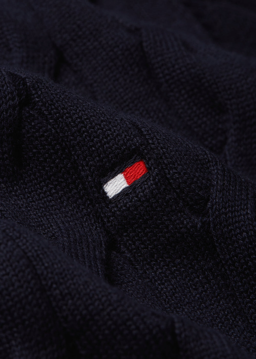 Classic Cotton Cable Crew Neck