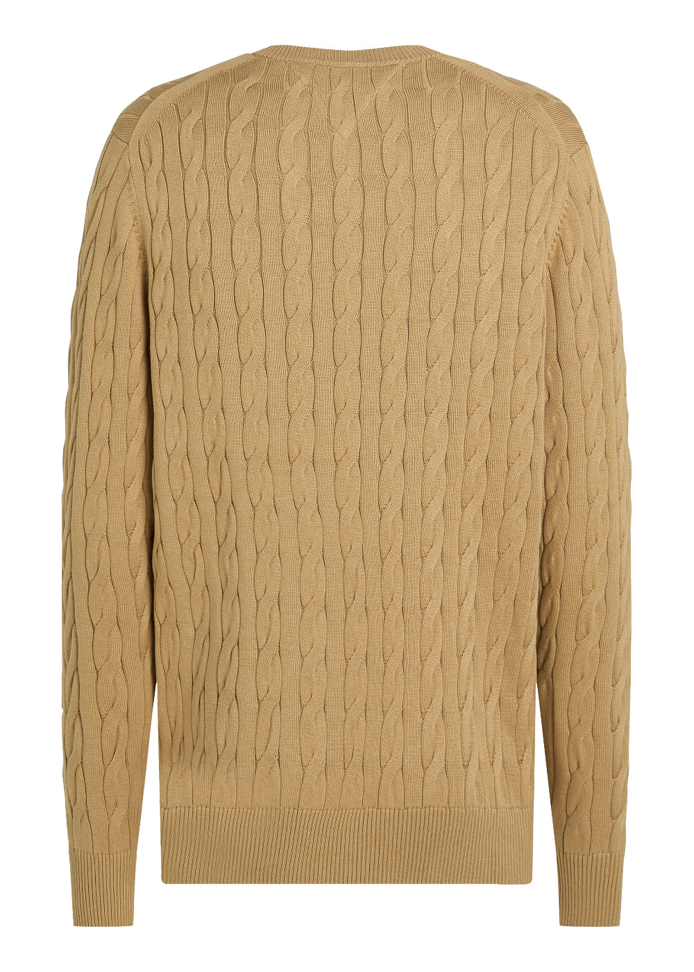Classic Cotton Cable Crew Neck