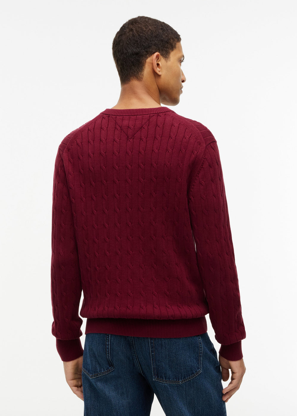 Classic Cotton Cable Crew Neck