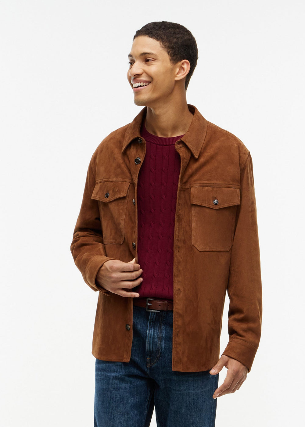 Classic Cotton Cable Crew Neck